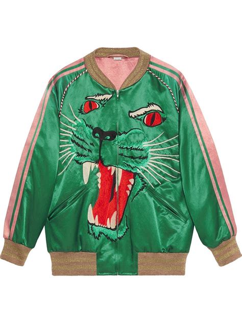 gucci tiger bomber jacket fake|Gucci camouflage jacket.